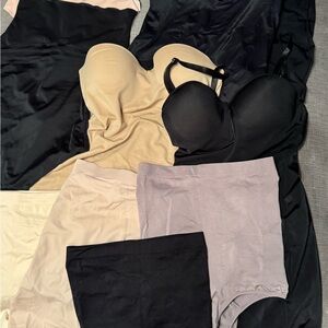 Mix of SPANX, Yummie, Flexees, and Skinnyhirl Shapewear in Black and Beige